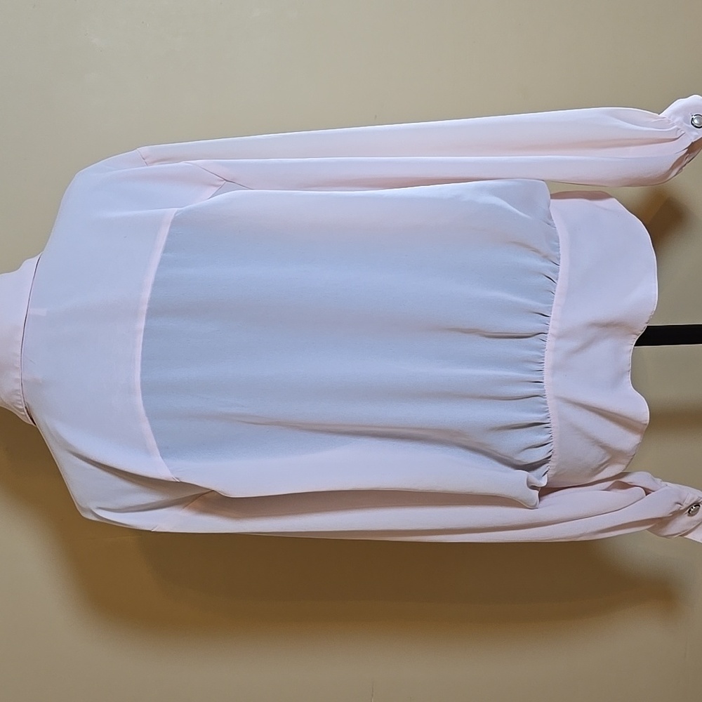 Josephine Blush Pink Pleated Long Sleeve Blouse 16 - Picture 6 of 6